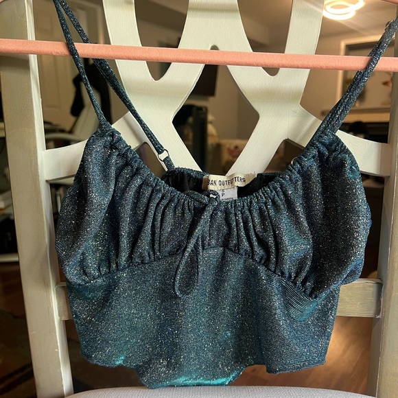 Urban Outfitters Sparkly Blue Crop Top - Picture 4 of 4